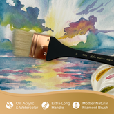 Silver Atelier™ Angle Mottler Paintbrush | Extra Long Handle | 5406